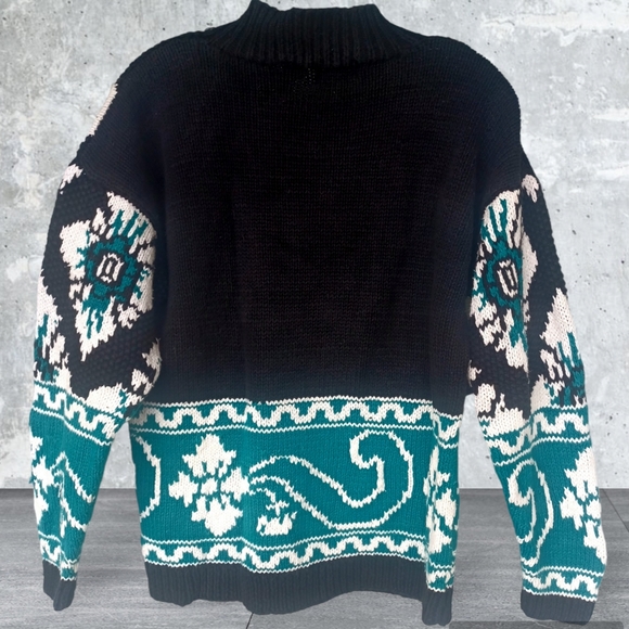 Distinction Vintage 90's Hand Knitted Pullover Sweater - Picture 2 of 6